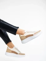 Pantofi sport dama bej din material textil Jenessa