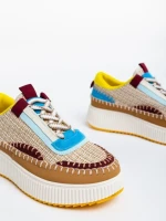 Pantofi sport dama camel din material textil Josalyn