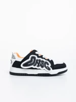 Pantofi sport dama albi cu negru din piele ecologica Azurine