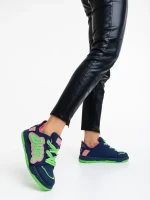 Pantofi sport dama albastri din piele ecologica Azurine