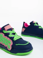 Pantofi sport dama albastri din piele ecologica Azurine