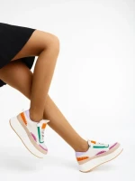 Pantofi sport dama bej din material textil Josalyn