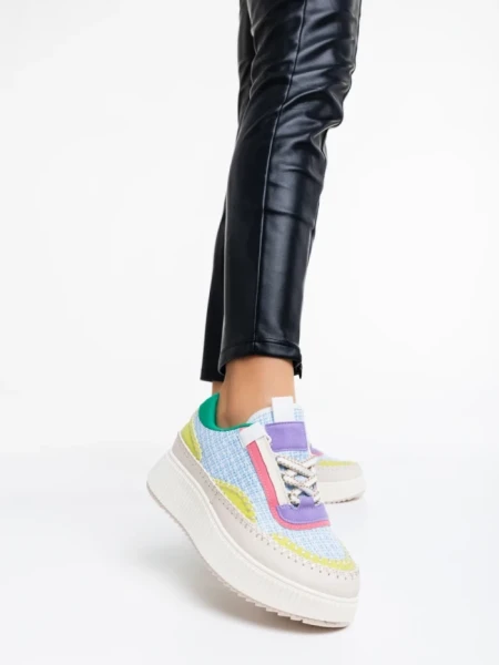 Pantofi sport dama albastri din material textil Josalyn