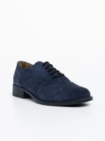 Pantofi casual dama navy din piele naturala intoarsa Alameda