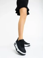 Pantofi sport dama negri cu piele ecologica Kalli