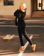 Pantofi sport dama khaki din piele ecologica Ardala