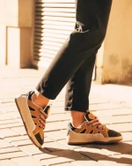 Pantofi sport dama khaki din piele ecologica Ardala