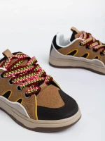 Pantofi sport dama khaki din piele ecologica Ardala