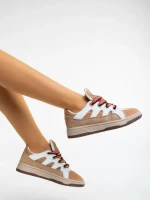 Pantofi sport dama bej din piele ecologica Ardala