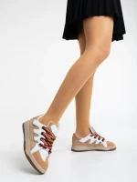 Pantofi sport dama bej din piele ecologica Ardala