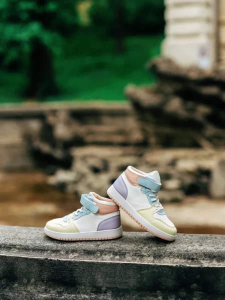 Pantofi sport copii roz din piele ecologica Yoda