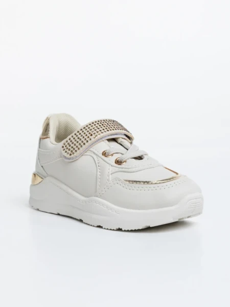 Pantofi sport copii bej din piele ecologica Dericka