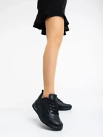 Pantofi sport dama negri din piele ecologica Arline