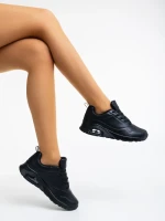 Pantofi sport dama negri din piele ecologica Arline