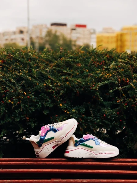 Pantofi sport dama albastri din piele ecologica Kamea