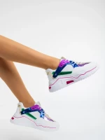 Pantofi sport dama albastri din piele ecologica Kamea