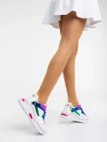 Pantofi sport dama albastri din piele ecologica Kamea