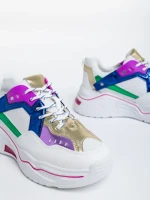 Pantofi sport dama albastri din piele ecologica Kamea