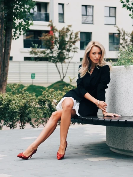 Pantofi dama grena cu toc din material textil Tacey