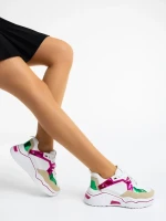 Pantofi sport dama fucsia din piele ecologica Kamea