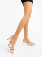 Saboti dama roz din material textil Treasa