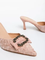 Saboti dama roz din material textil Treasa