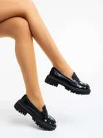 Mocasini dama negri din piele ecologica Meridel