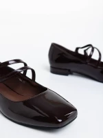 Mocasini dama maro din piele ecologica lacuita Zipora