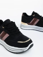 Pantofi sport dama negri din material textil Loraina