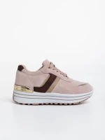 Pantofi sport dama roz din material textil Loraina