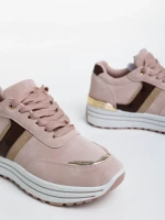 Pantofi sport dama roz din material textil Loraina