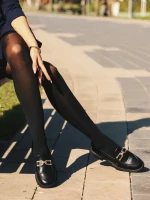 Mocasini dama negri din piele ecologica Tullia