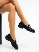 Mocasini dama negri din piele ecologica Tullia