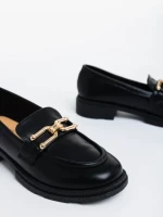 Mocasini dama negri din piele ecologica Tullia