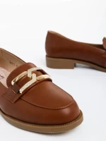 Mocasini dama camel din piele ecologica Sveva