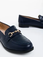 Mocasini dama albastri din piele ecologica Donielle