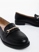 Mocasini dama negri din piele ecologica Nicia