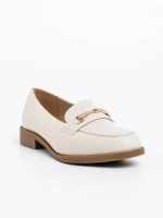 Mocasini dama bej din piele ecologica Nicia