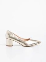 Pantofi dama aurii din piele ecologica Kaz