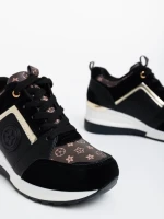 Pantofi sport dama negri din piele ecologica Tyrina