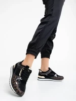 Pantofi sport dama negri din piele ecologica Josalind