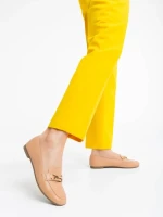 Mocasini dama camel din piele ecologica Hallam