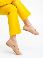 Mocasini dama camel din piele ecologica Hallam