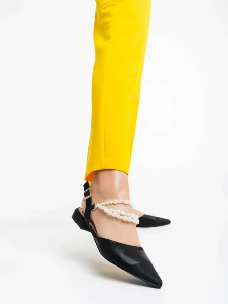 Pantofi dama negri din piele ecologica Darlina