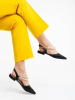 Pantofi dama negri din piele ecologica Darlina