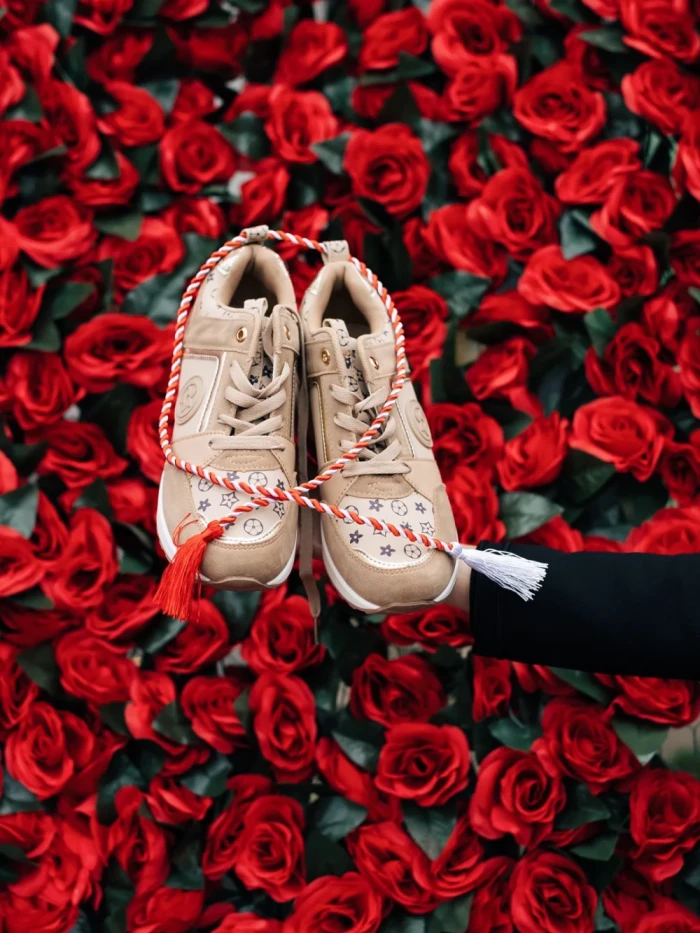 Pantofi sport dama camel din piele ecologica Tyrina