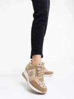 Pantofi sport dama camel din piele ecologica Tyrina