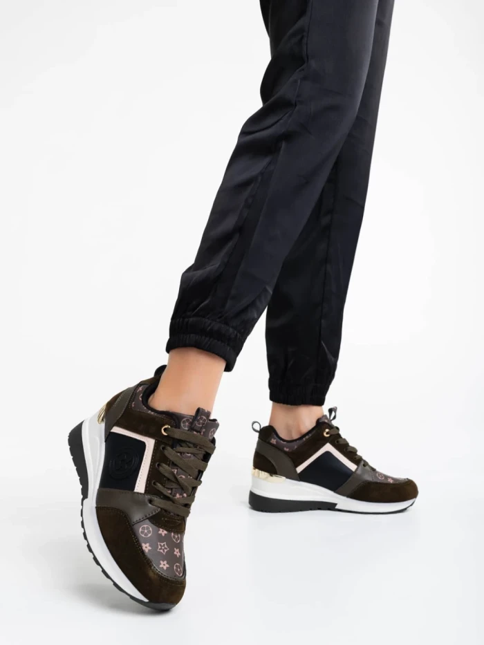 Pantofi sport dama verzi din piele ecologica Tyrina