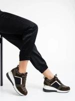 Pantofi sport dama verzi din piele ecologica Tyrina