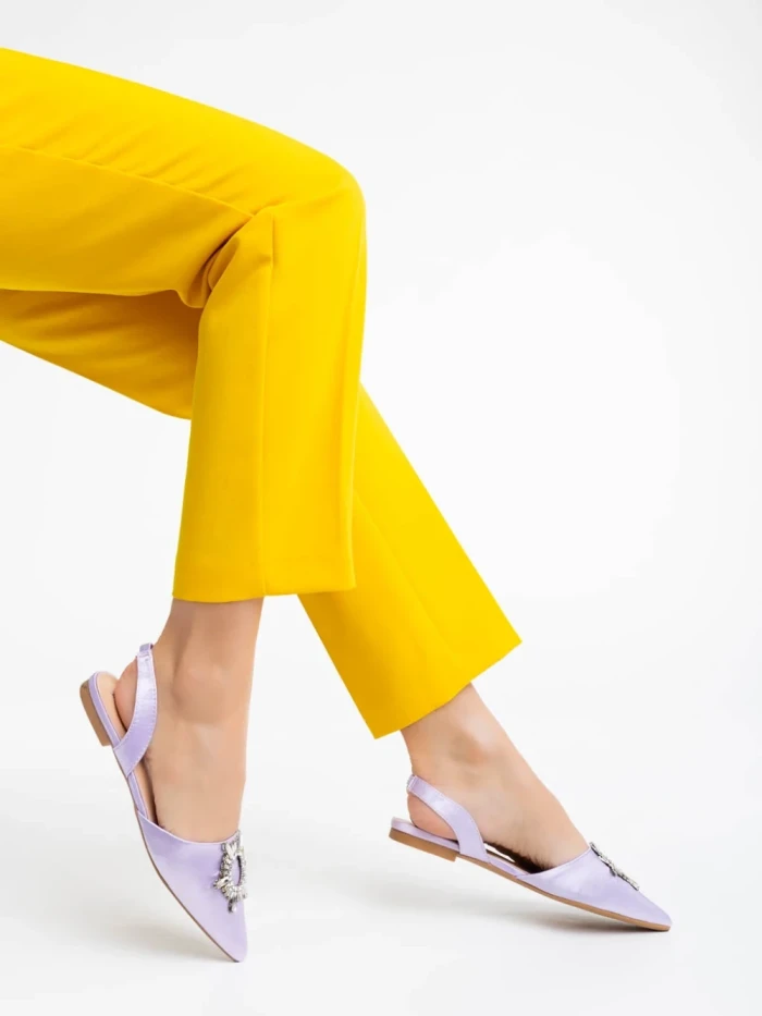 Pantofi dama mov din material textil Jenita